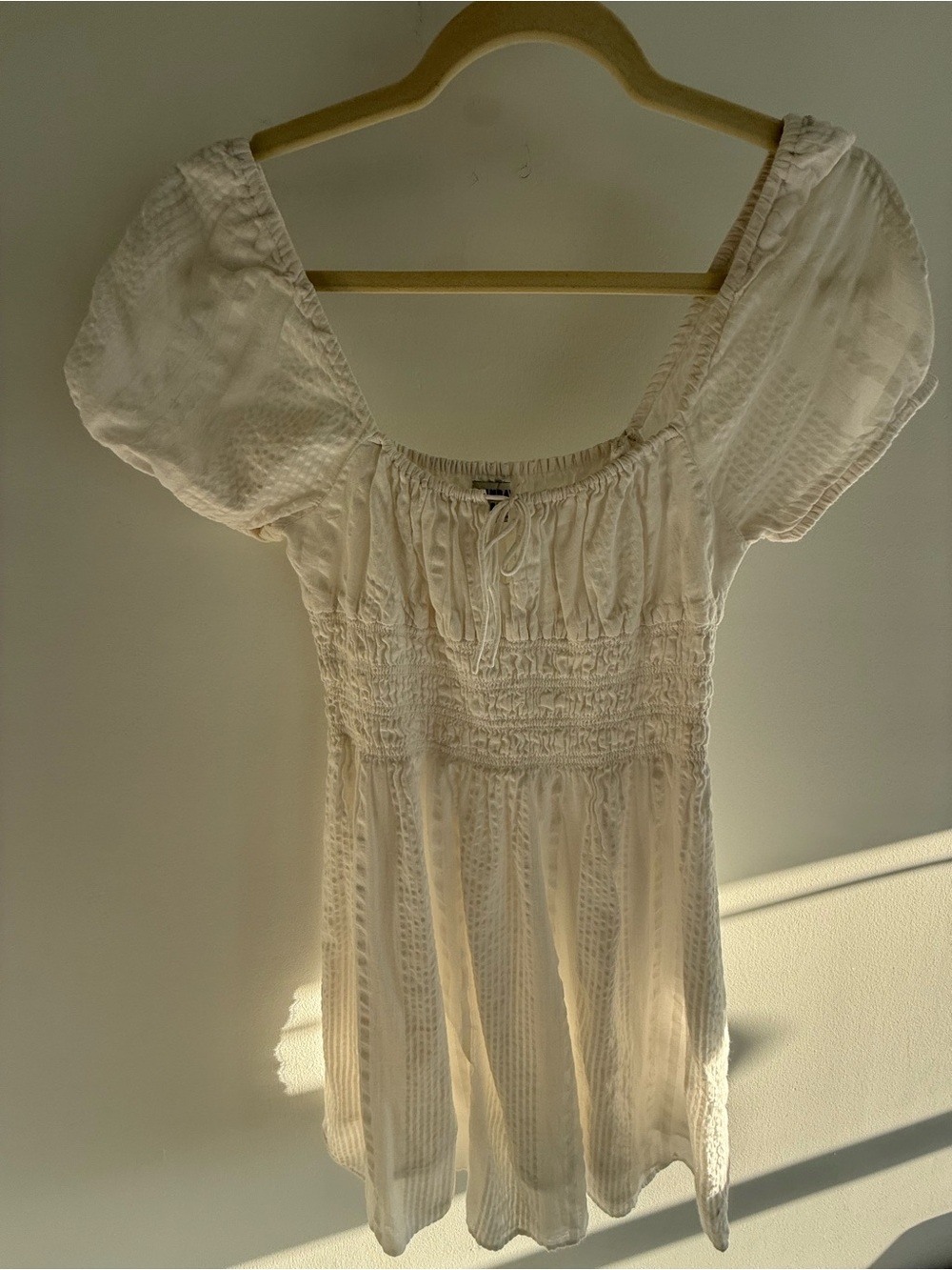 Sunday Best Cream Smocked Peasant Tunic